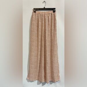 LUUKSE Women’s Wide Leg Leaf Print Pants With Pockets Size Small Length 28”